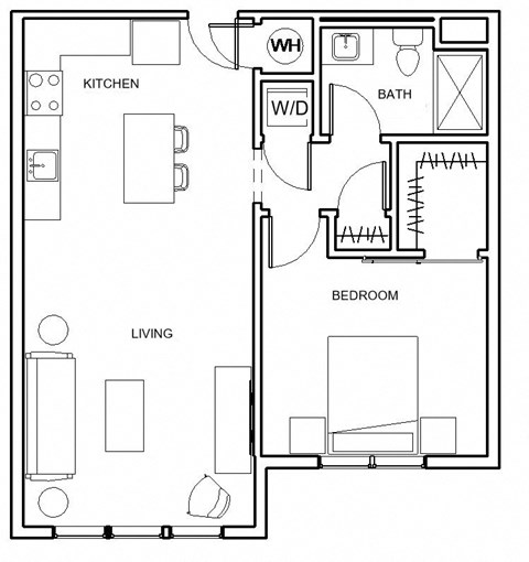 Wexford Floor Plan at Hibernia Apartments, St Louis, MO, 63139